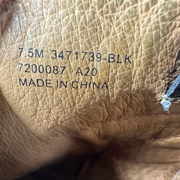 Frye Black Reina Leather Western Ankle Booties - Size 7.5M - Picture 10 of 10